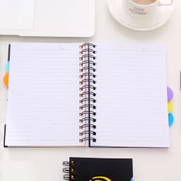 A4 A5 A6 B5 Spiral Book 145Sheets Notebook Horizontal Line Paper Color Classification Diary Sketch Book School Stationery Store