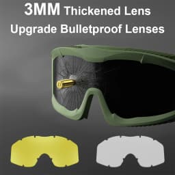 2024 New Upgrade 3mm Tactical Goggles Combat Explosion-proof Glasses Outdoor Hunting Paintball Eyewear