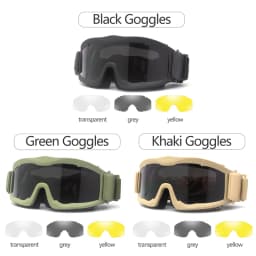 2024 New Upgrade 3mm Tactical Goggles Combat Explosion-proof Glasses Outdoor Hunting Paintball Eyewear