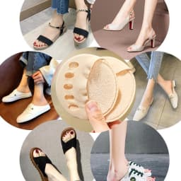 4/6/8Pcs Five Toes Forefoot Pads for Women High Heels Half Insoles Foot Pain Care Absorbs Shock Socks Toe Pad Massaging Toe Pad