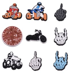 Skull Shoe Charms for Crocs Accessories Punk Badge Unisex Sandals Buckle Men Pins Decoration Jeans Wholesale Shoes Accessories