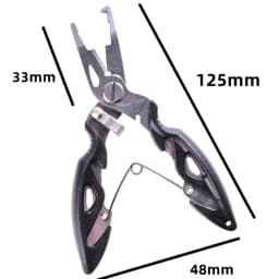 11.8in Multifunctional Luya Pliers Stainless Steel Fishing Pliers Fishing Accessories Fish Mouth Pliers Hook with Rubber Handle