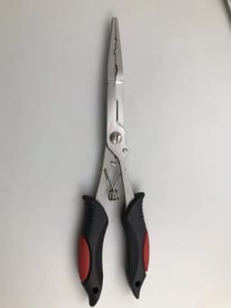 11.8in Multifunctional Luya Pliers Stainless Steel Fishing Pliers Fishing Accessories Fish Mouth Pliers Hook with Rubber Handle