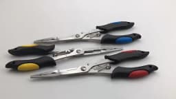11.8in Multifunctional Luya Pliers Stainless Steel Fishing Pliers Fishing Accessories Fish Mouth Pliers Hook with Rubber Handle
