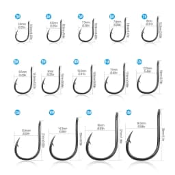 50pcs/Box Circle Carp Eyed Fishing Hook Barbed Japan Fishhooks Fishing Hooks Single Jig Fish Hook Tackle Fishhooks Accessories