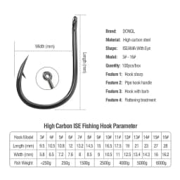 50pcs/Box Circle Carp Eyed Fishing Hook Barbed Japan Fishhooks Fishing Hooks Single Jig Fish Hook Tackle Fishhooks Accessories