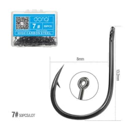 50pcs/Box Circle Carp Eyed Fishing Hook Barbed Japan Fishhooks Fishing Hooks Single Jig Fish Hook Tackle Fishhooks Accessories