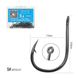 50pcs/Box Circle Carp Eyed Fishing Hook Barbed Japan Fishhooks Fishing Hooks Single Jig Fish Hook Tackle Fishhooks Accessories