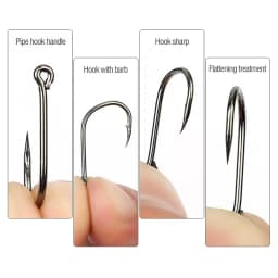 50pcs/Box Circle Carp Eyed Fishing Hook Barbed Japan Fishhooks Fishing Hooks Single Jig Fish Hook Tackle Fishhooks Accessories