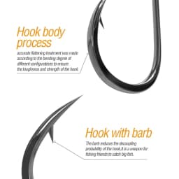 50pcs/Box Circle Carp Eyed Fishing Hook Barbed Japan Fishhooks Fishing Hooks Single Jig Fish Hook Tackle Fishhooks Accessories
