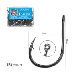50pcs/Box Circle Carp Eyed Fishing Hook Barbed Japan Fishhooks Fishing Hooks Single Jig Fish Hook Tackle Fishhooks Accessories