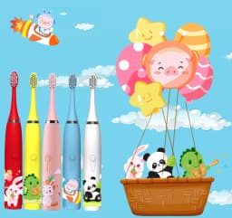 Kids Sonic Electric Toothbrush Rechargeable Smart Timer Colorful Cartoon Teeth Whitening Portable USB Charging Tooth Brush