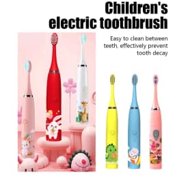 Kids Sonic Electric Toothbrush Rechargeable Smart Timer Colorful Cartoon Teeth Whitening Portable USB Charging Tooth Brush