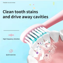 Kids Sonic Electric Toothbrush Rechargeable Smart Timer Colorful Cartoon Teeth Whitening Portable USB Charging Tooth Brush