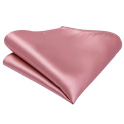 Dusty Pink Solid 2023 New Elegant Mens Ties Hanky Cufflinks Silk Neckties For Men Wedding Party Business Fashion Brand Hi-Tie