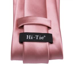 Dusty Pink Solid 2023 New Elegant Mens Ties Hanky Cufflinks Silk Neckties For Men Wedding Party Business Fashion Brand Hi-Tie