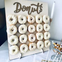 1set Wooden Donut Wall Stand Donut Holder Wedding Birthday Dount Party Decorations Kids Girl Baby Shower Donut Party Decoration