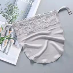 New Silk Tube Bra With Elastic Band Women Easy Clip-on Lace Solid Color Mock Camisole Insert Wrapped Chest Tube Tops Fake Collar