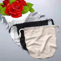 New Silk Tube Bra With Elastic Band Women Easy Clip-on Lace Solid Color Mock Camisole Insert Wrapped Chest Tube Tops Fake Collar