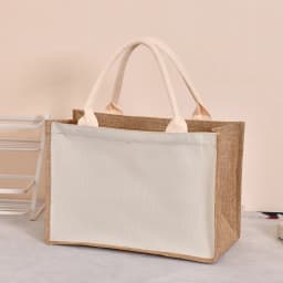 Upgrade zippered linen bag simple gift bag stylish shopping bag
