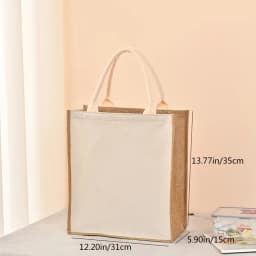 Upgrade zippered linen bag simple gift bag stylish shopping bag