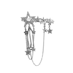 Punk Hair Clip for Women Girl Vintage Crystal Star Tassel Hairpins Harajuku Y2K Fashion Headwear Hair Jewelry Accessory