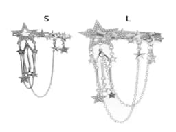 Punk Hair Clip for Women Girl Vintage Crystal Star Tassel Hairpins Harajuku Y2K Fashion Headwear Hair Jewelry Accessory