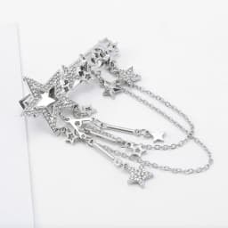 Punk Hair Clip for Women Girl Vintage Crystal Star Tassel Hairpins Harajuku Y2K Fashion Headwear Hair Jewelry Accessory