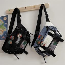 Japanese Crossbody Bag Male Korean Unisex Girl Student Chest Bag Hong Kong Style Retro Waist Bag
