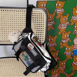 Japanese Crossbody Bag Male Korean Unisex Girl Student Chest Bag Hong Kong Style Retro Waist Bag