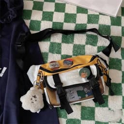 Japanese Crossbody Bag Male Korean Unisex Girl Student Chest Bag Hong Kong Style Retro Waist Bag