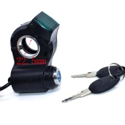 Electric Bike Thumb Throttle Voltmeter Digital Battery Voltage Red Screen Power Keys Lock Turning Handlebar E-Bike Key Switch