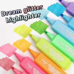 8 colors/set Glitter Highlighters Pen Fine Flash Marker Pen Painting Maker for Scrapbook Diary Journal Student Stationery Supply