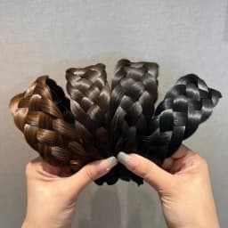 2023 Wig Headbands for Women Wide Fishbone Braids Hairbands Handmade Head Hoop Hair Styling Headwear Accessories Gift