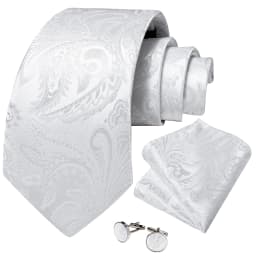 2023 Fashion Men's Tie Set Hanky Cufflink with Tie Tack Silver Ring 8cm Solid Classic Wedding Party Accessories Gravata Gift