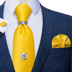 2023 Fashion Men's Tie Set Hanky Cufflink with Tie Tack Silver Ring 8cm Solid Classic Wedding Party Accessories Gravata Gift