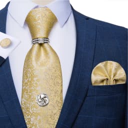 2023 Fashion Men's Tie Set Hanky Cufflink with Tie Tack Silver Ring 8cm Solid Classic Wedding Party Accessories Gravata Gift