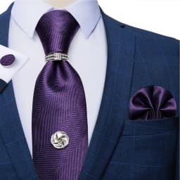 2023 Fashion Men's Tie Set Hanky Cufflink with Tie Tack Silver Ring 8cm Solid Classic Wedding Party Accessories Gravata Gift