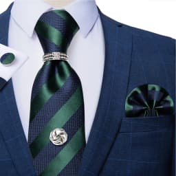 2023 Fashion Men's Tie Set Hanky Cufflink with Tie Tack Silver Ring 8cm Solid Classic Wedding Party Accessories Gravata Gift