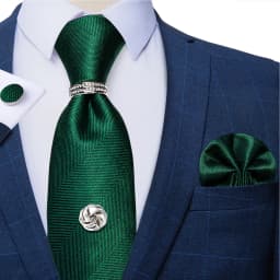 2023 Fashion Men's Tie Set Hanky Cufflink with Tie Tack Silver Ring 8cm Solid Classic Wedding Party Accessories Gravata Gift