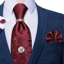 2023 Fashion Men's Tie Set Hanky Cufflink with Tie Tack Silver Ring 8cm Solid Classic Wedding Party Accessories Gravata Gift