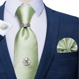2023 Fashion Men's Tie Set Hanky Cufflink with Tie Tack Silver Ring 8cm Solid Classic Wedding Party Accessories Gravata Gift