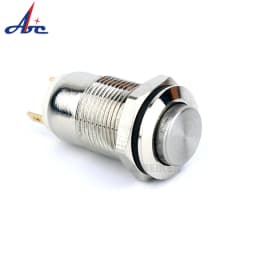 12mm 1NO Momentary Latching push button switch high flat head Push Button waterproof metal switch 2A 250V AC