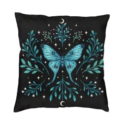 Bedroom Decor Modern Gothic Witch Mystic Witchcraft Cushion Sofa Square Pillowcase Mystical Moon Moth