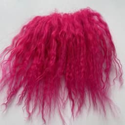 High Quality Sheepskin Wool Lamb Fur Pelt Hair Row Curly Hair Extensions SD Blyth Dolls Wigs Hair Wefts Accessories