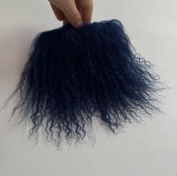 High Quality Sheepskin Wool Lamb Fur Pelt Hair Row Curly Hair Extensions SD Blyth Dolls Wigs Hair Wefts Accessories