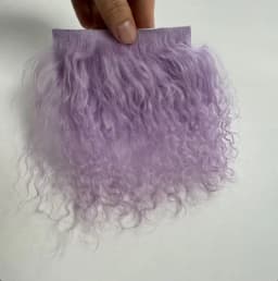 High Quality Sheepskin Wool Lamb Fur Pelt Hair Row Curly Hair Extensions SD Blyth Dolls Wigs Hair Wefts Accessories