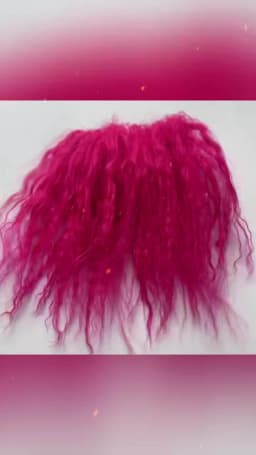 High Quality Sheepskin Wool Lamb Fur Pelt Hair Row Curly Hair Extensions SD Blyth Dolls Wigs Hair Wefts Accessories