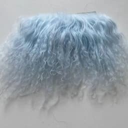 High Quality Sheepskin Wool Lamb Fur Pelt Hair Row Curly Hair Extensions SD Blyth Dolls Wigs Hair Wefts Accessories