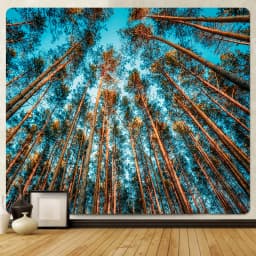 Forest Night Starry Sky Home Decor Art Tapestry Hippie Boho Decor Bedroom Backdrop Cloth Tapestry Bed Sheet